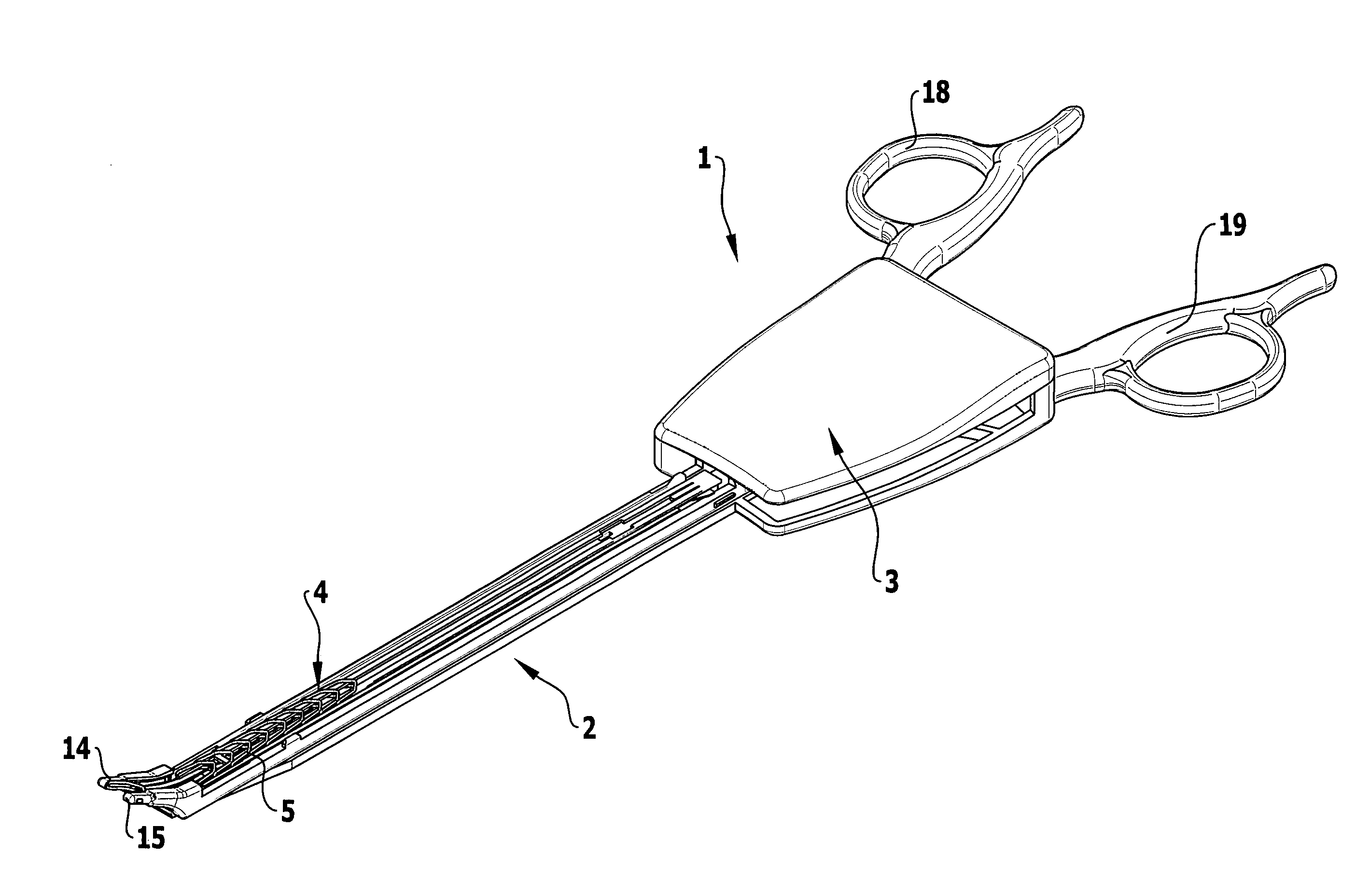 Surgical instrument for applying ligating clips