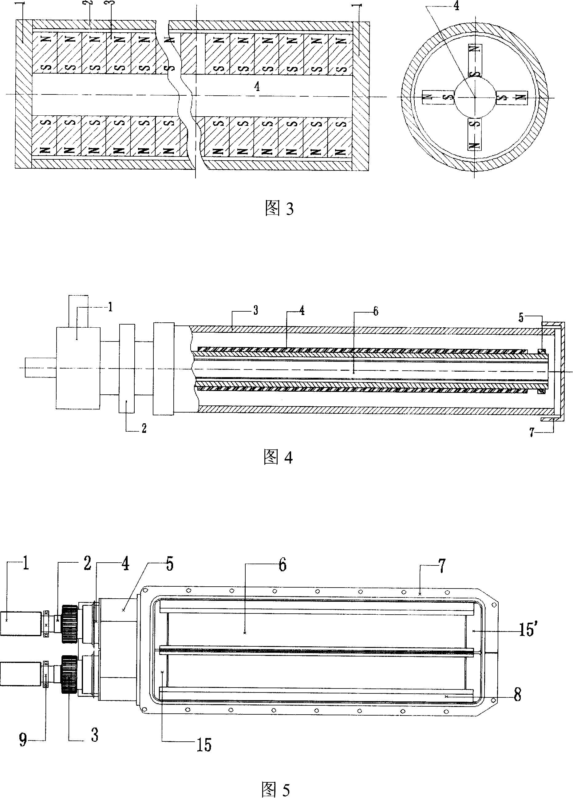 Column-shape magnetron sputtering equipment