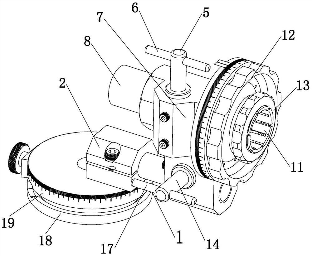 Three-dimensional adjuster for baking varnish spotlight