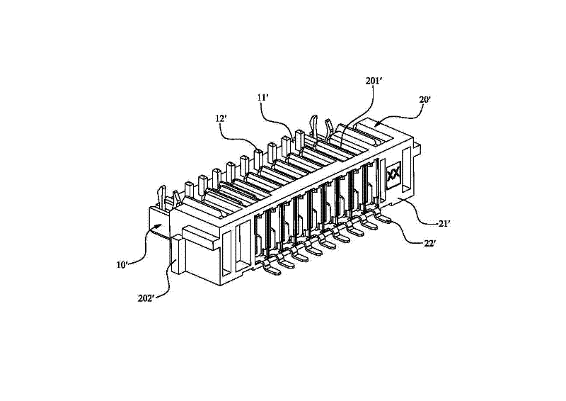 Assembling structure of plug and socket of battery connector