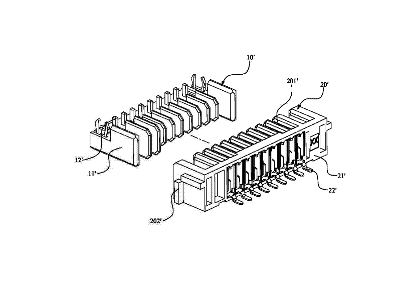 Assembling structure of plug and socket of battery connector