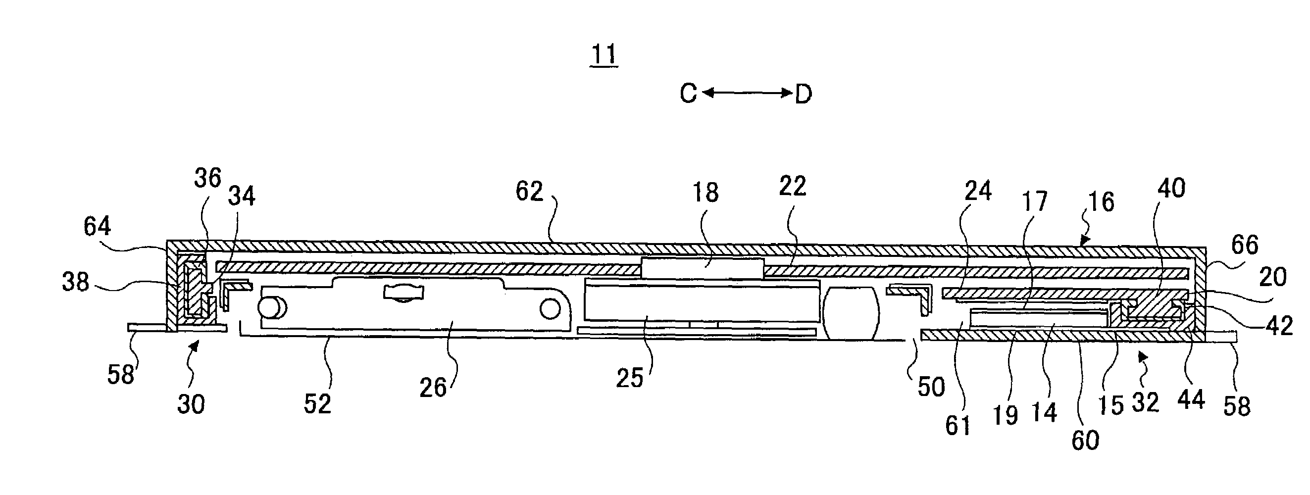 Low-profile disk unit