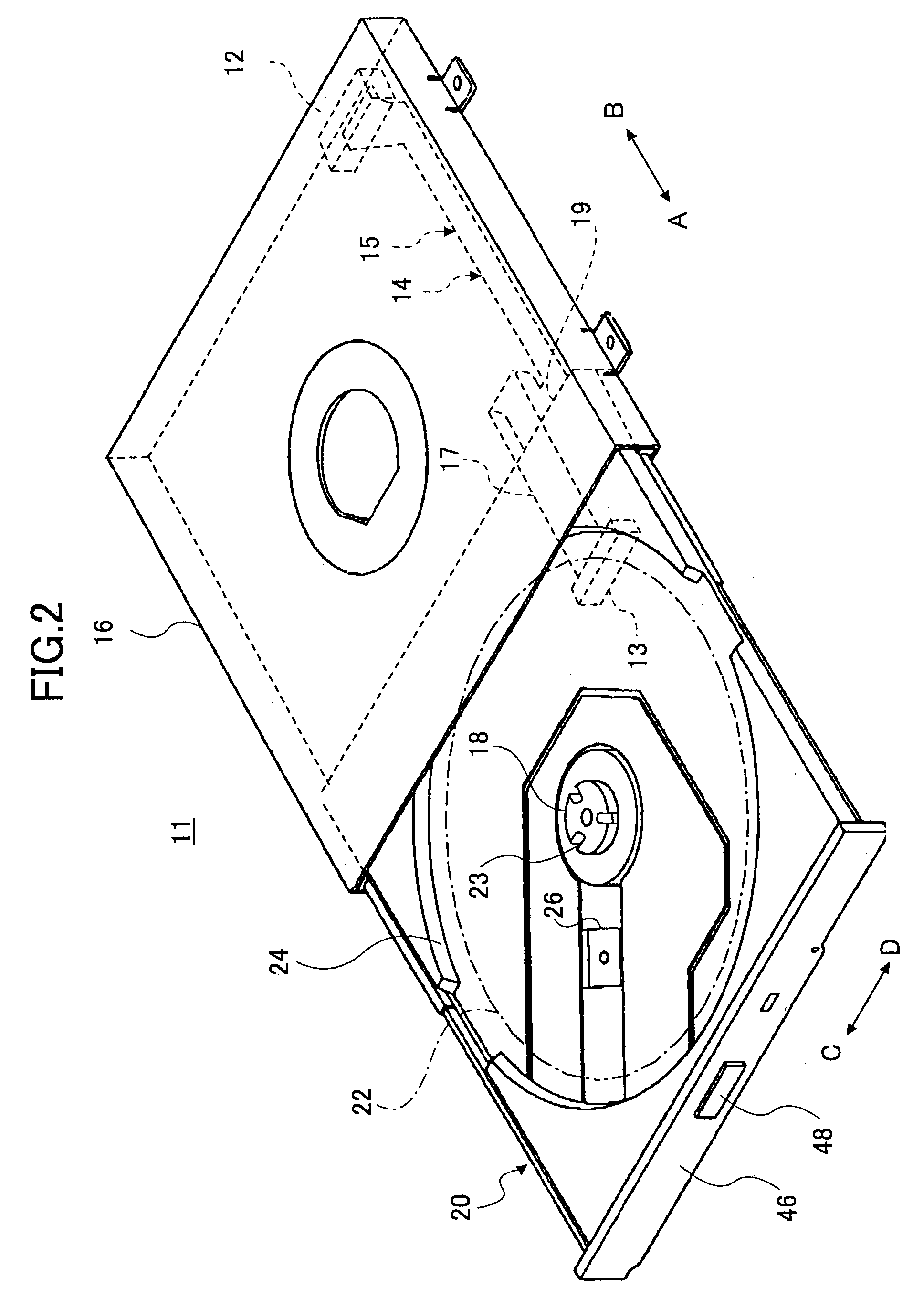 Low-profile disk unit