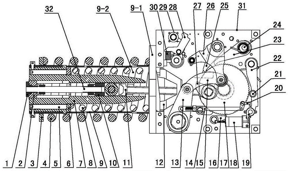 High-voltage switch operating mechanism