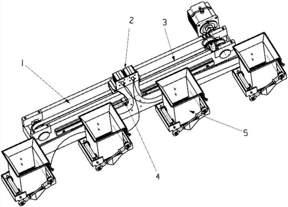 Flexible reciprocating straight-line type seedling separating device of pot seedling transplanter