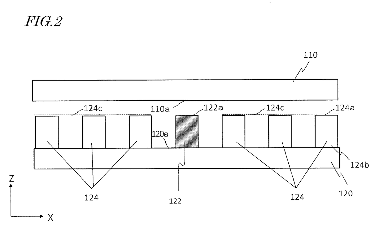 Waveguide device, and antenna device including the waveguide device