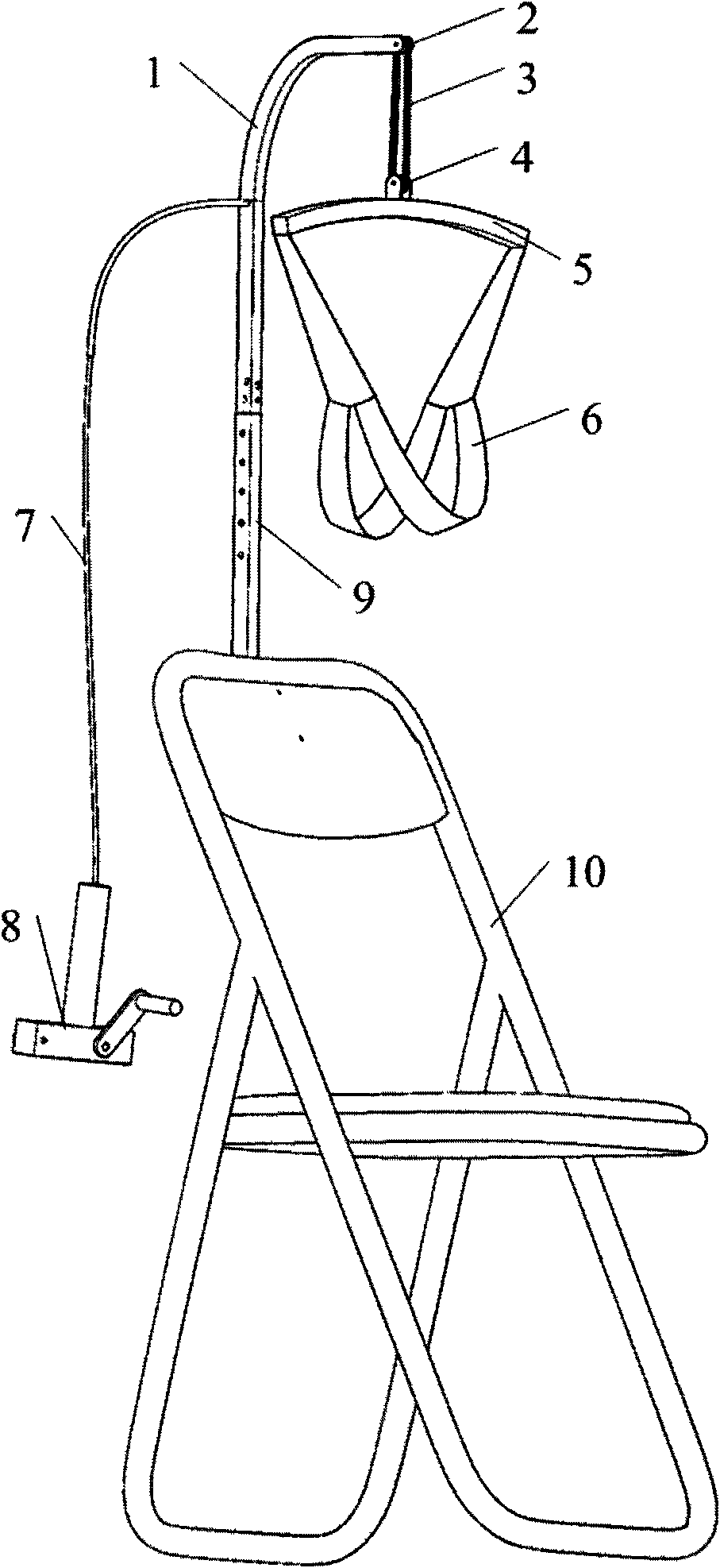 Manual self-adjusting type cervical vertebra tractor