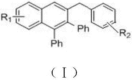 Method for preparing polyaryl substituted naphthalene derivative by ruthenium-catalyzing aromatic ketone and diphenylacetylene cyclization reaction and application