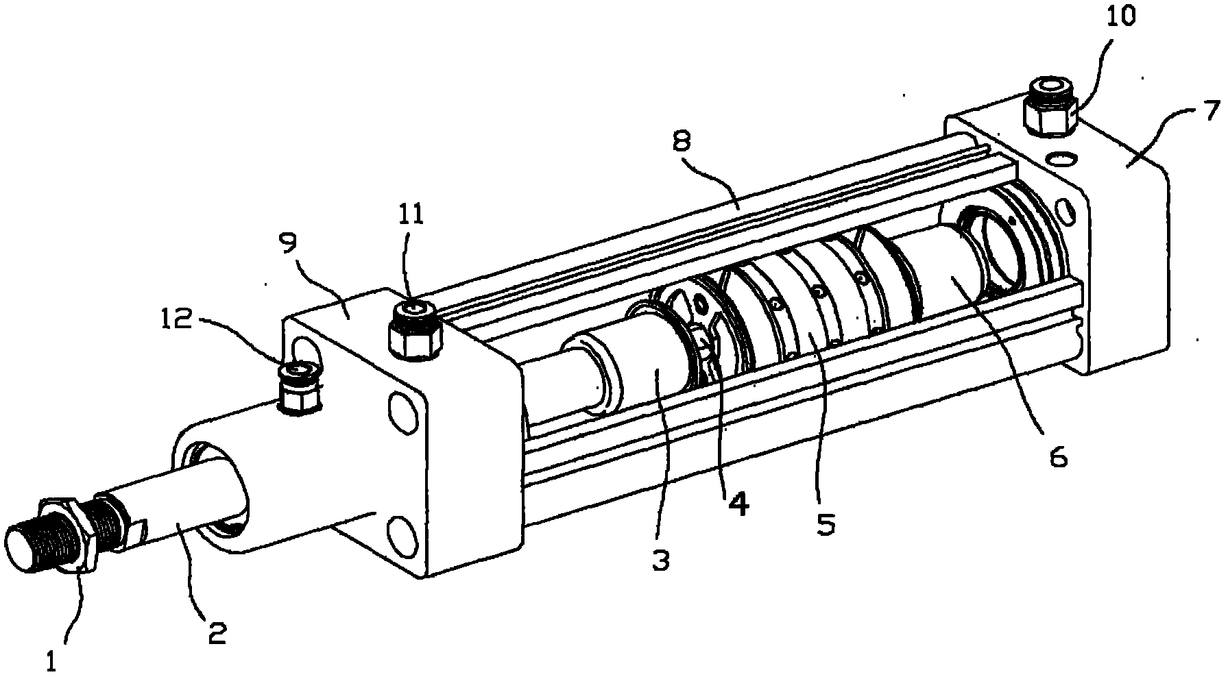 Air floating type friction-free cylinder