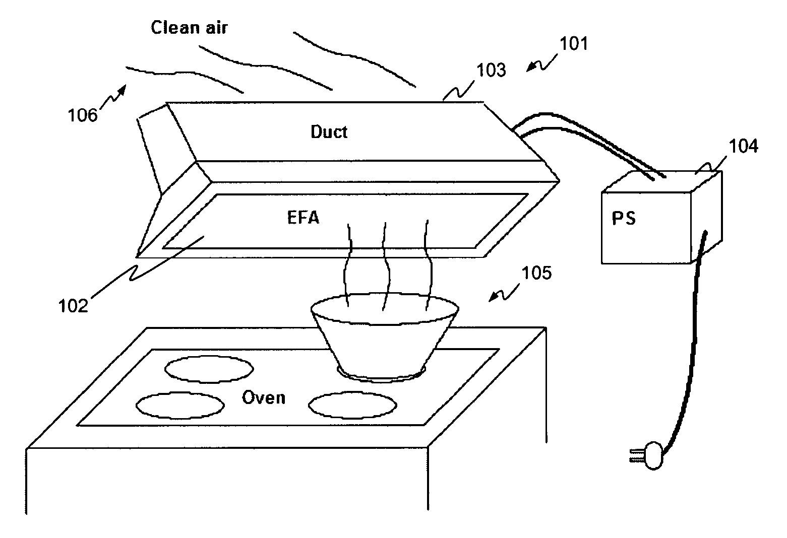 Range hood with electrostatically assisted air flow and filtering