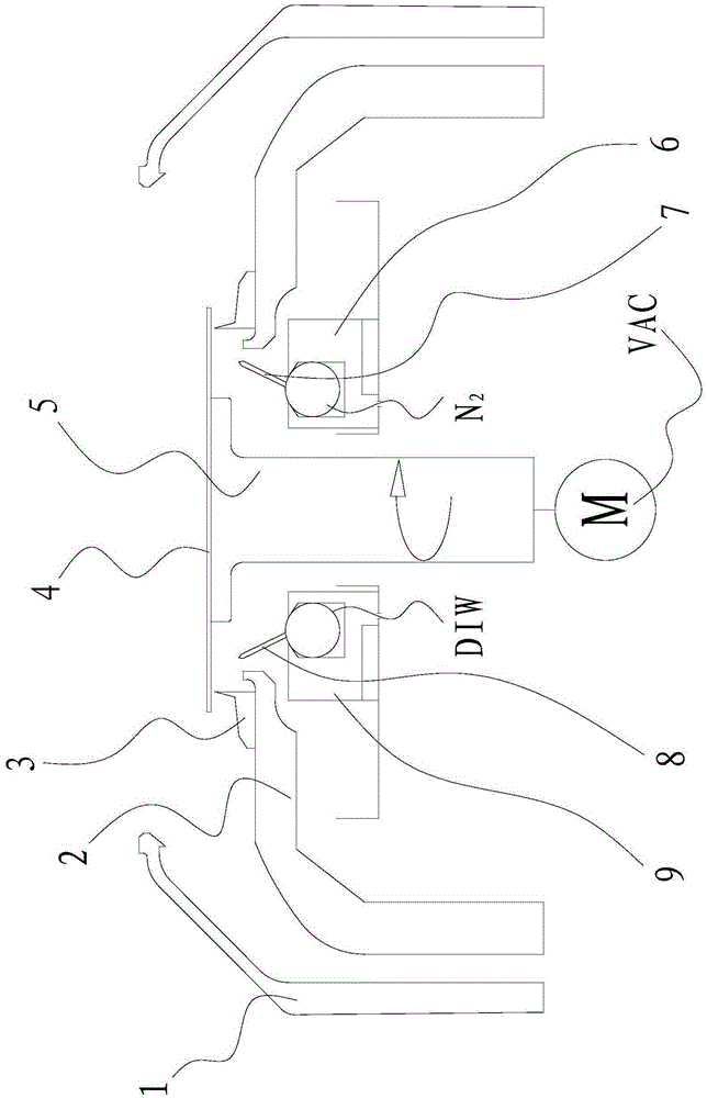 Liquid protective structure used for back surface of wafer