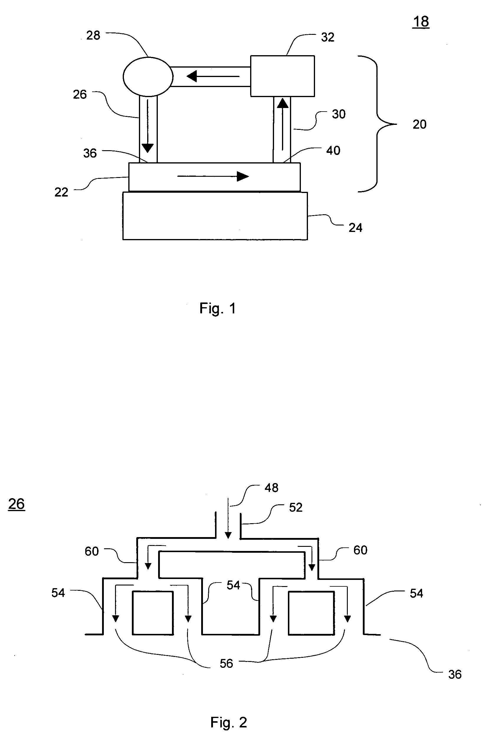 Method and apparatus for providing distributed fluid flows in a thermal management arrangement