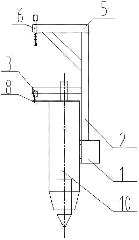 Optical fiber bearing bracket of laser processing equipment