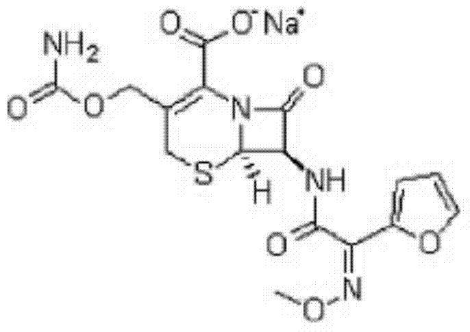 Cefuroxime sodium powder preparation for injection