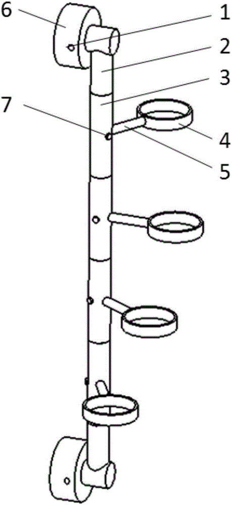 Washing cup frame capable of being arranged without punching