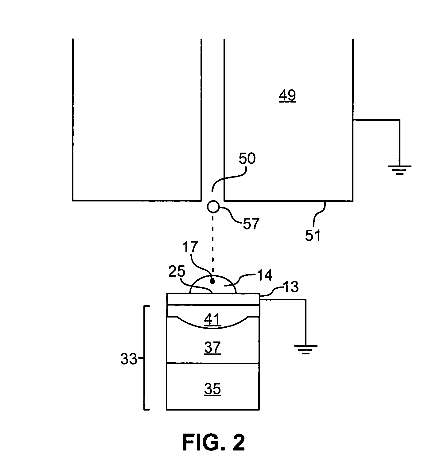 Droplet dispensation from a reservoir with reduction in uncontrolled electrostatic charge