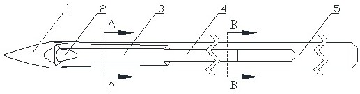 Z-direction zero-tension suture needle special for composite materials and using method thereof