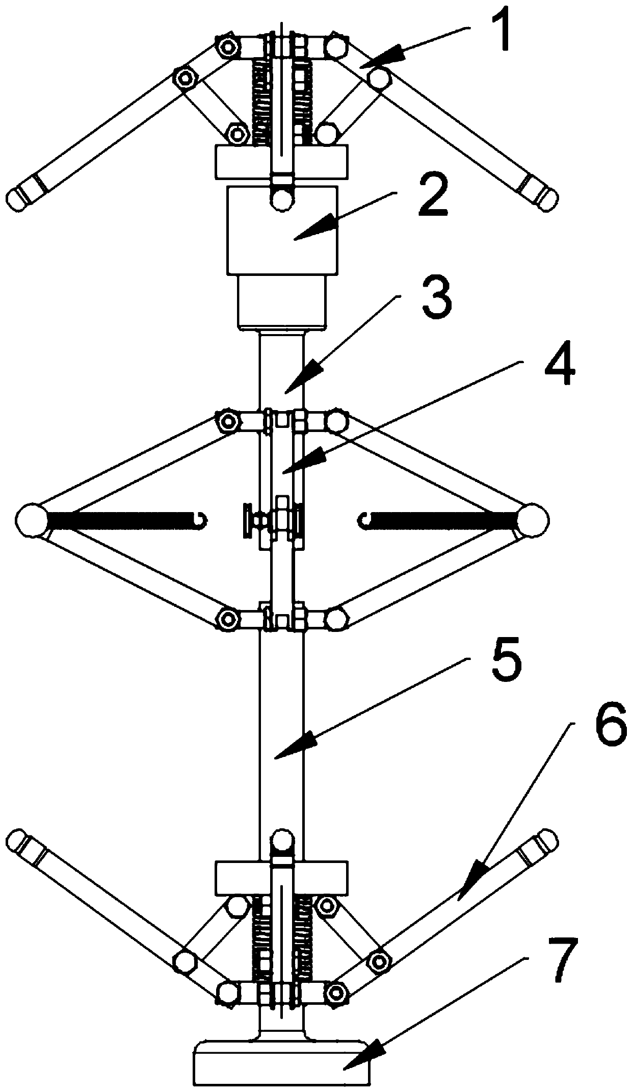 Explosion-proof type well wall diameter measuring device