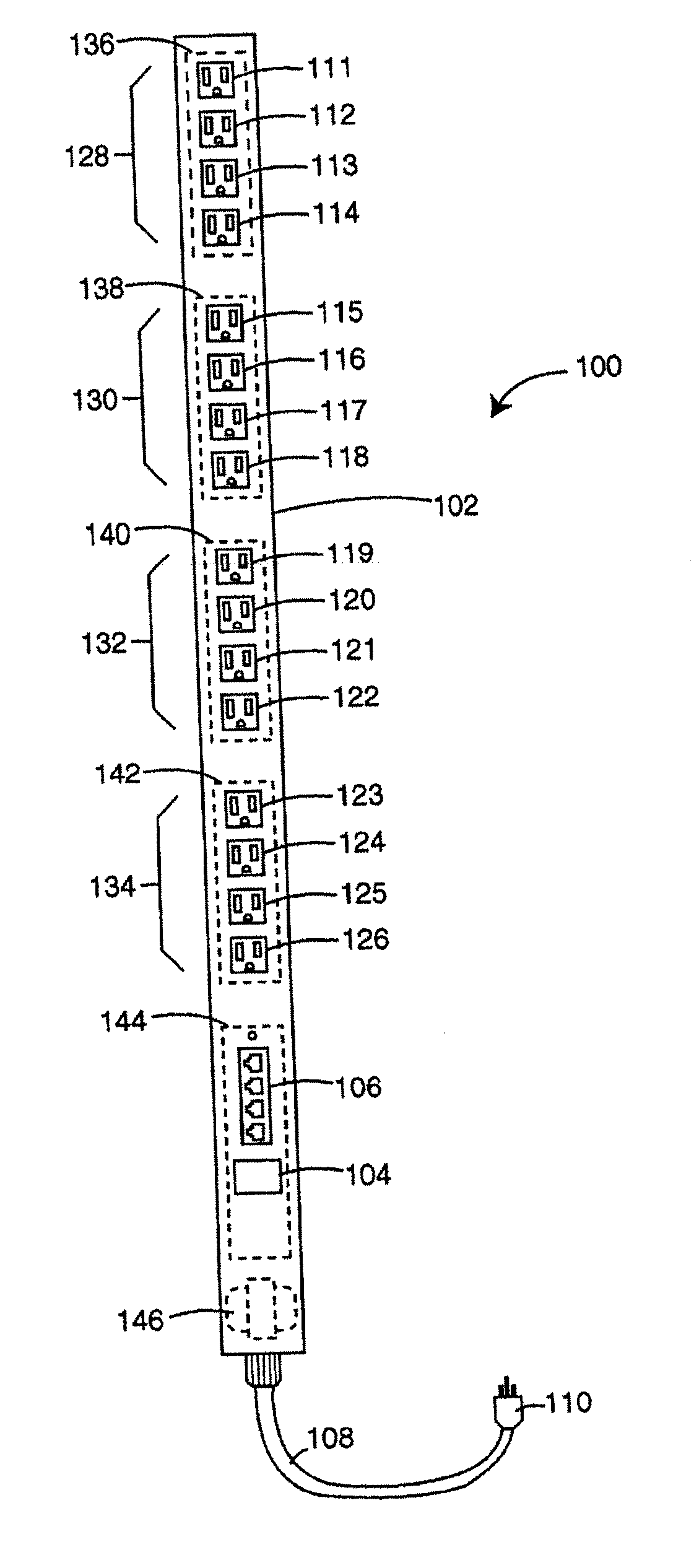 Electrical power distribution device having a current display