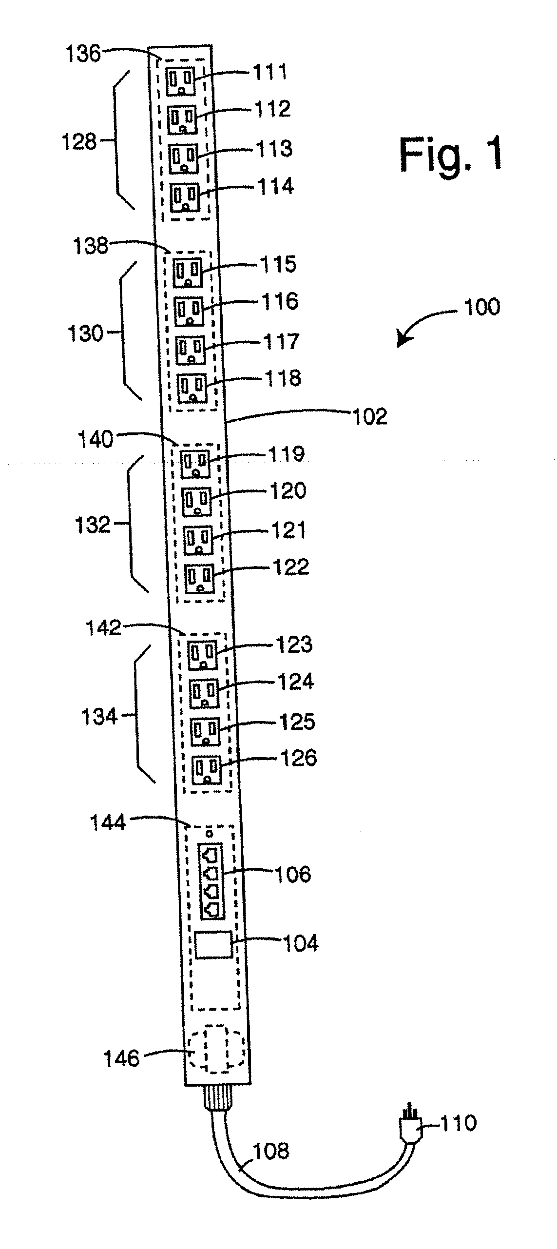 Electrical power distribution device having a current display