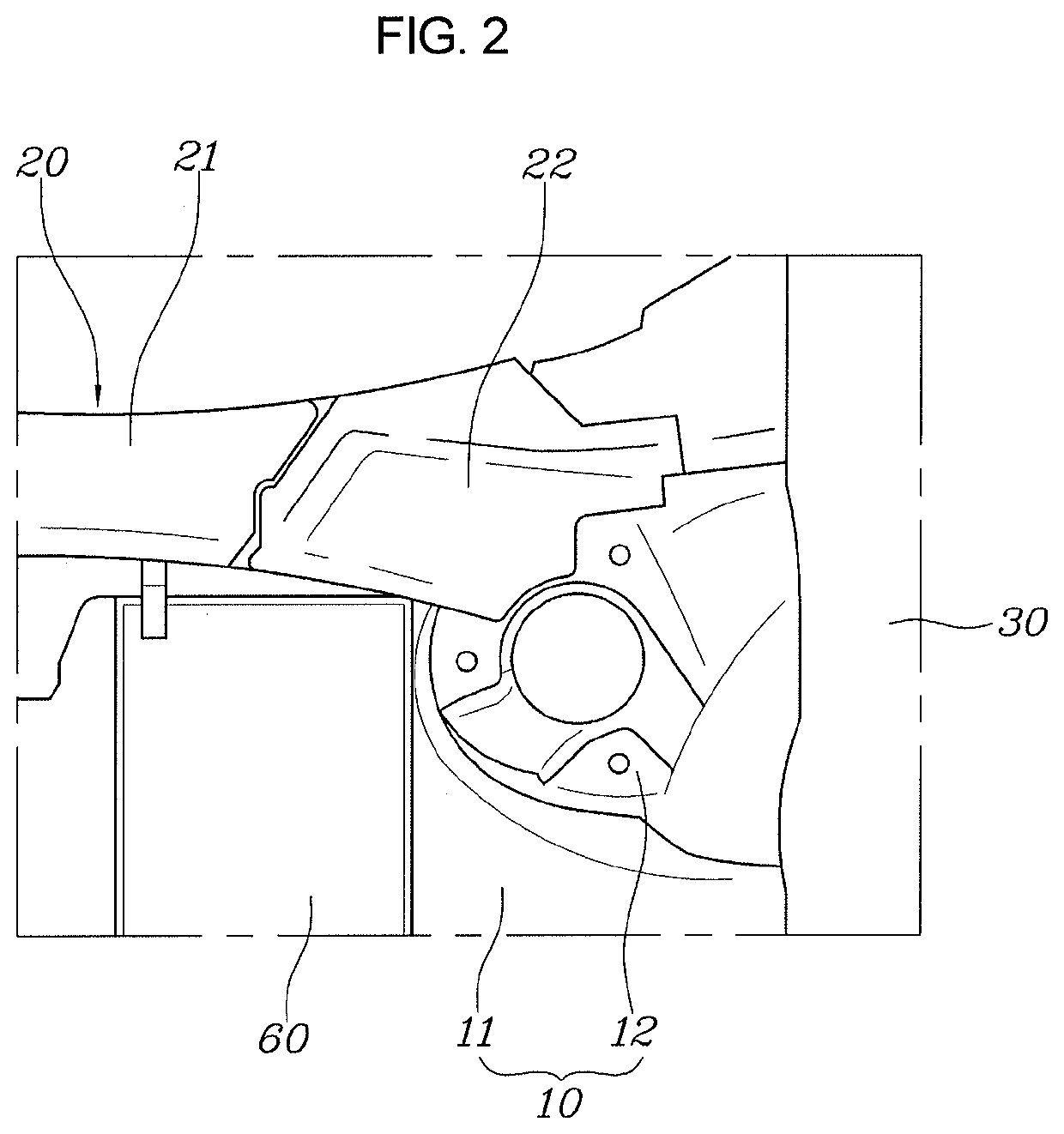 Front body structure of vehicle