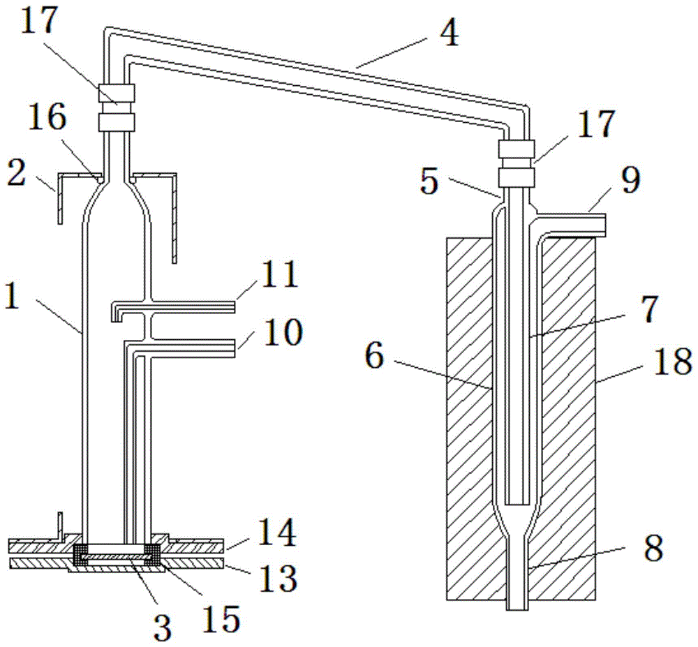 A kind of vocs extraction device in water