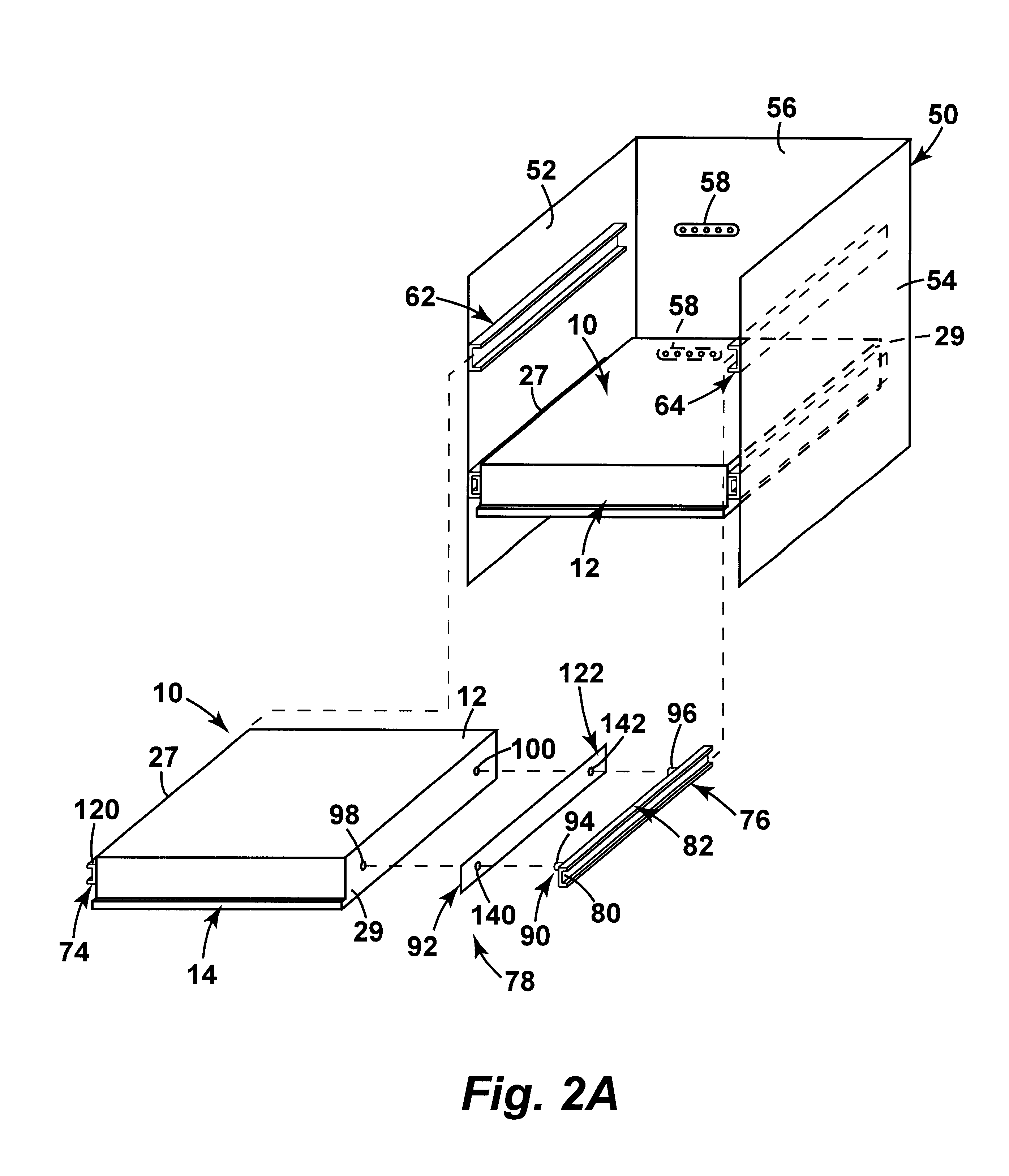 Disk drive including resilient securing system providing relative movement between side rails and head disk assembly to accommodate side rails engaging guide channels in a chassis
