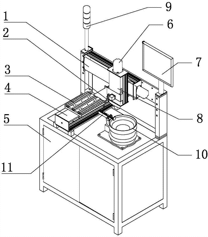 Automatic directed placing device for cylindrical crystal oscillators