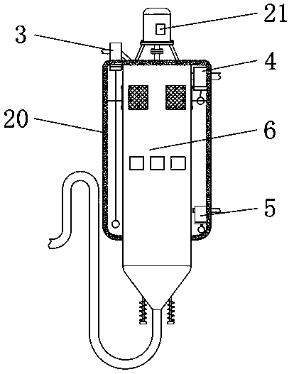 Biochemical sewage separation, stirring, filtration and purification treatment system