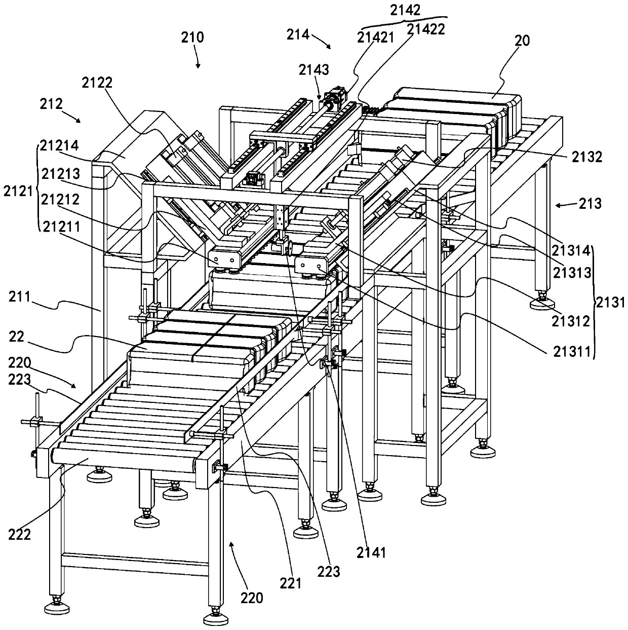 Package separating device and package separating method thereof