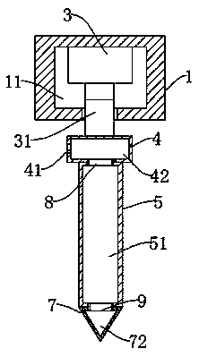 Rapid punching device for wild nursery stock planting