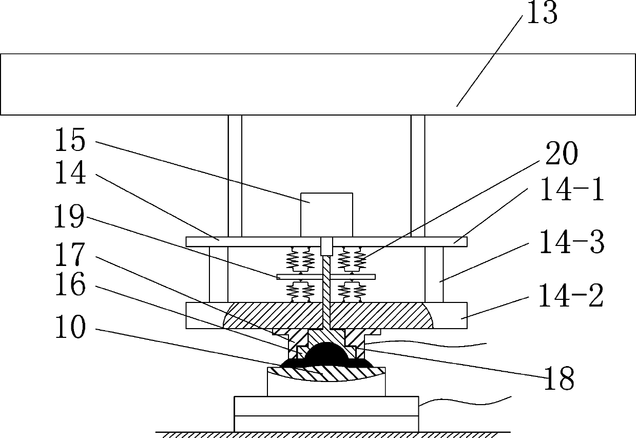 Glass lens hot-pressing device