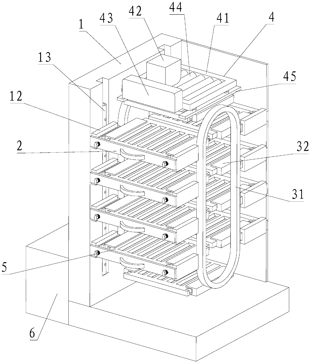 Hatching device with egg turning function