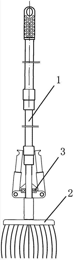 Novel hand-pressing type multipurpose rotary mop rod