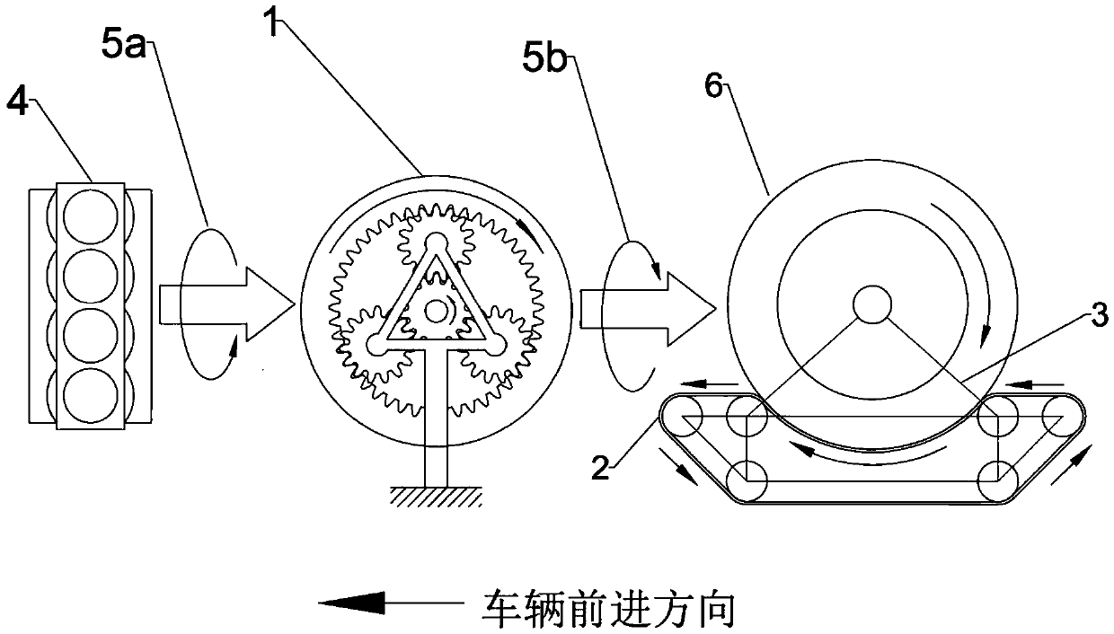 An additional track system with a wheel forward/reverse converter and a wheeled vehicle