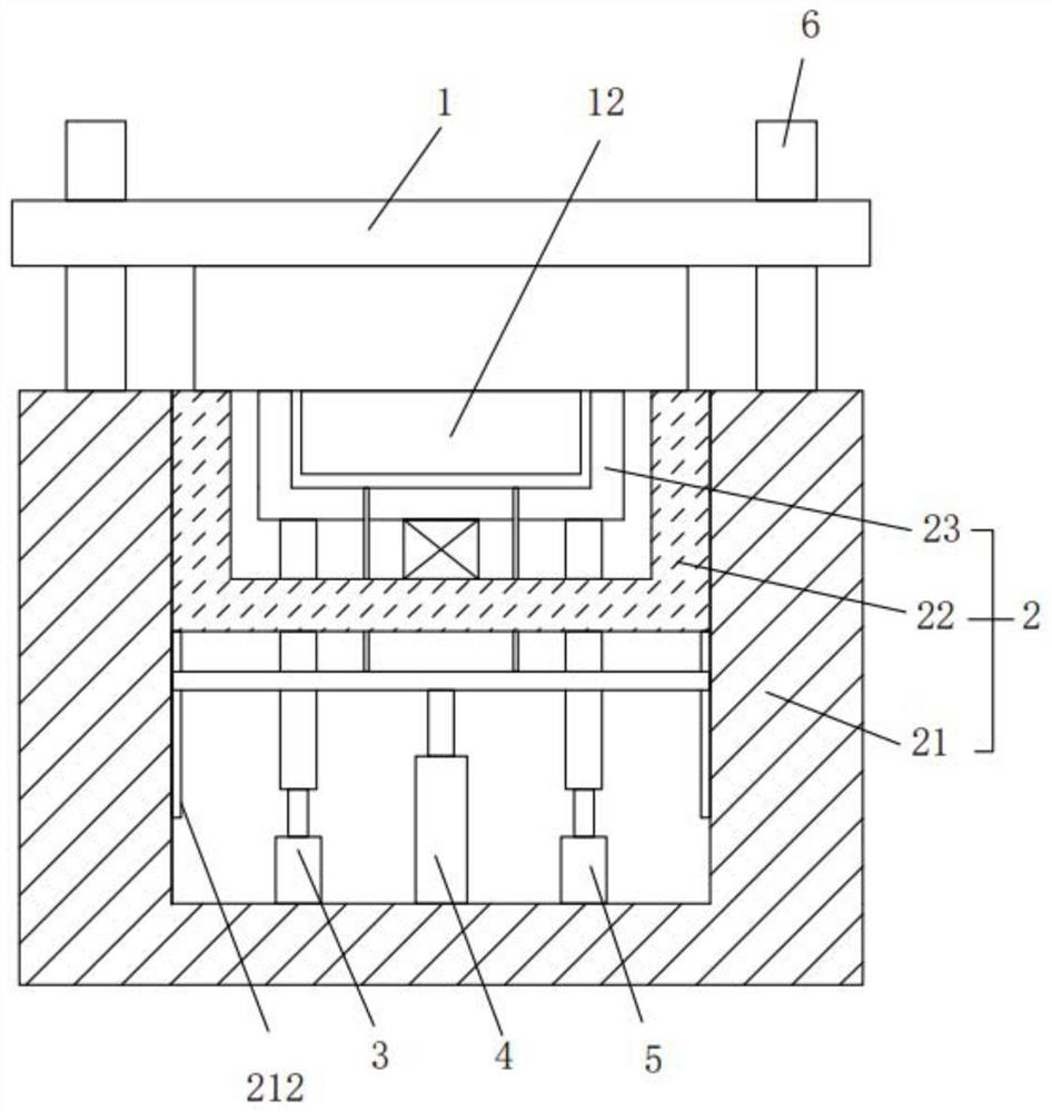 Display middle frame injection mold convenient for stripping