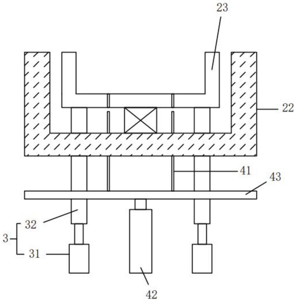 Display middle frame injection mold convenient for stripping