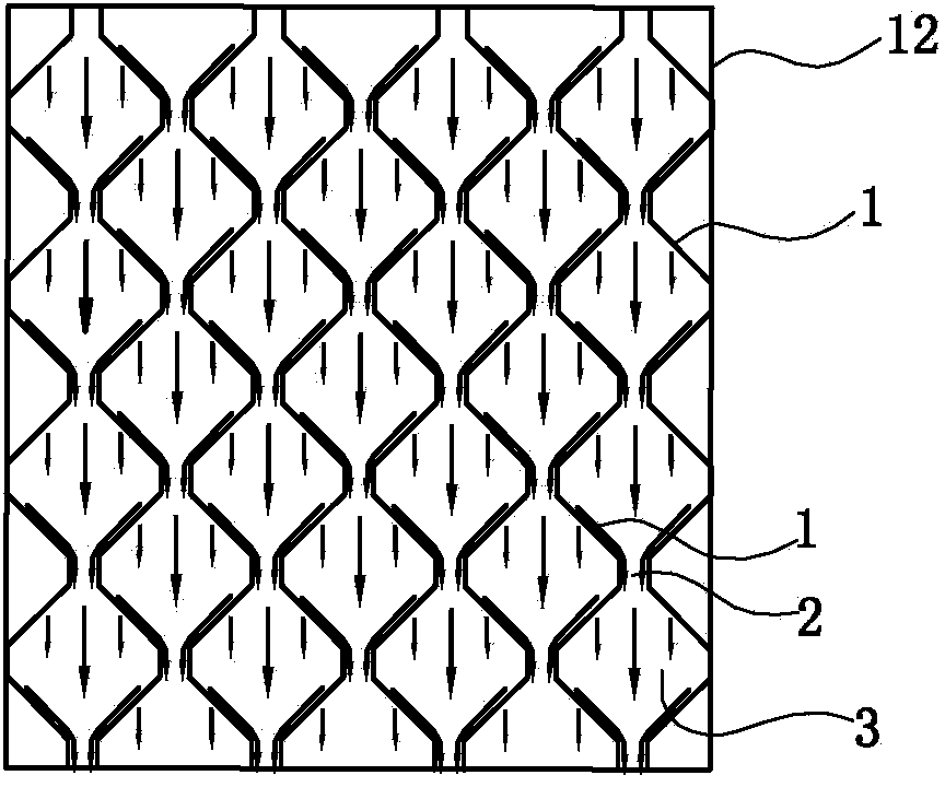 Horizontal water flow vertical mud discharging sedimentation and separation device