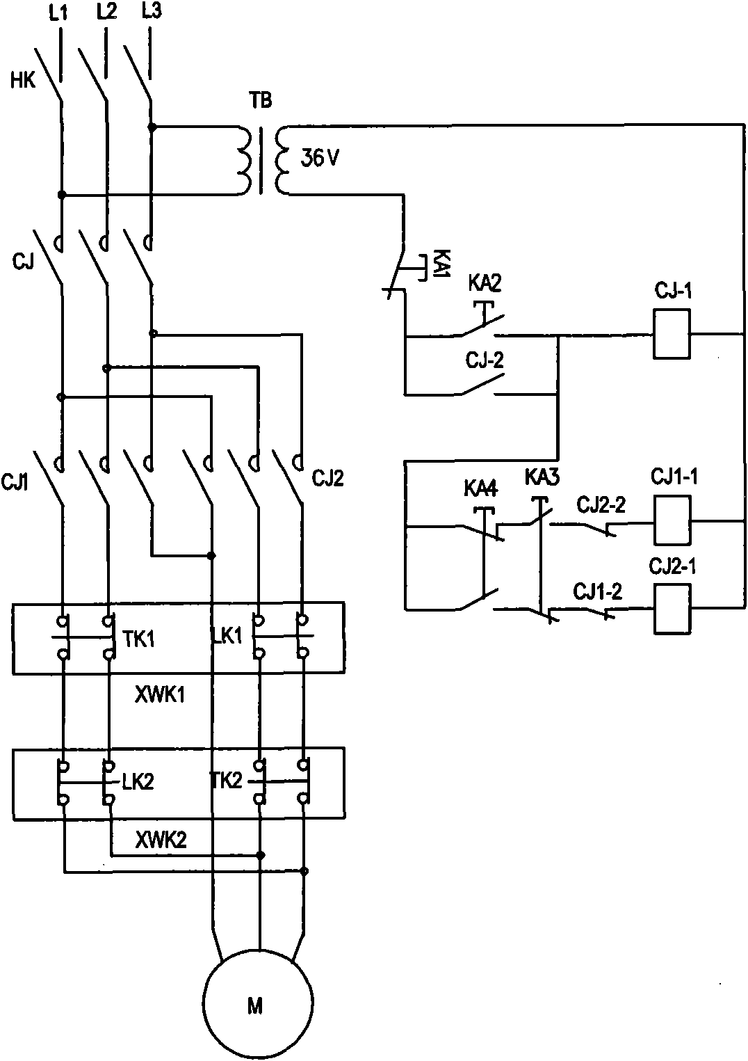 Novel fire cutoff phase-stagger protector for electric hoist