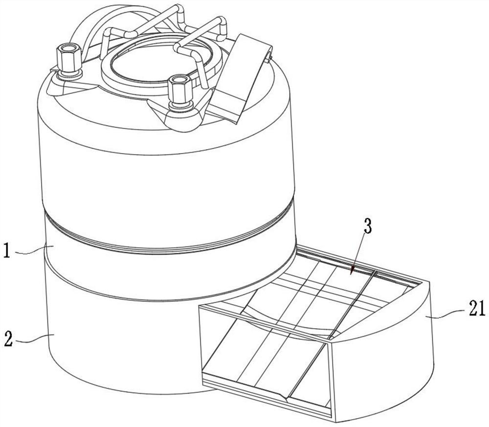 Crystallizing tank for extracting hyodeoxycholic acid