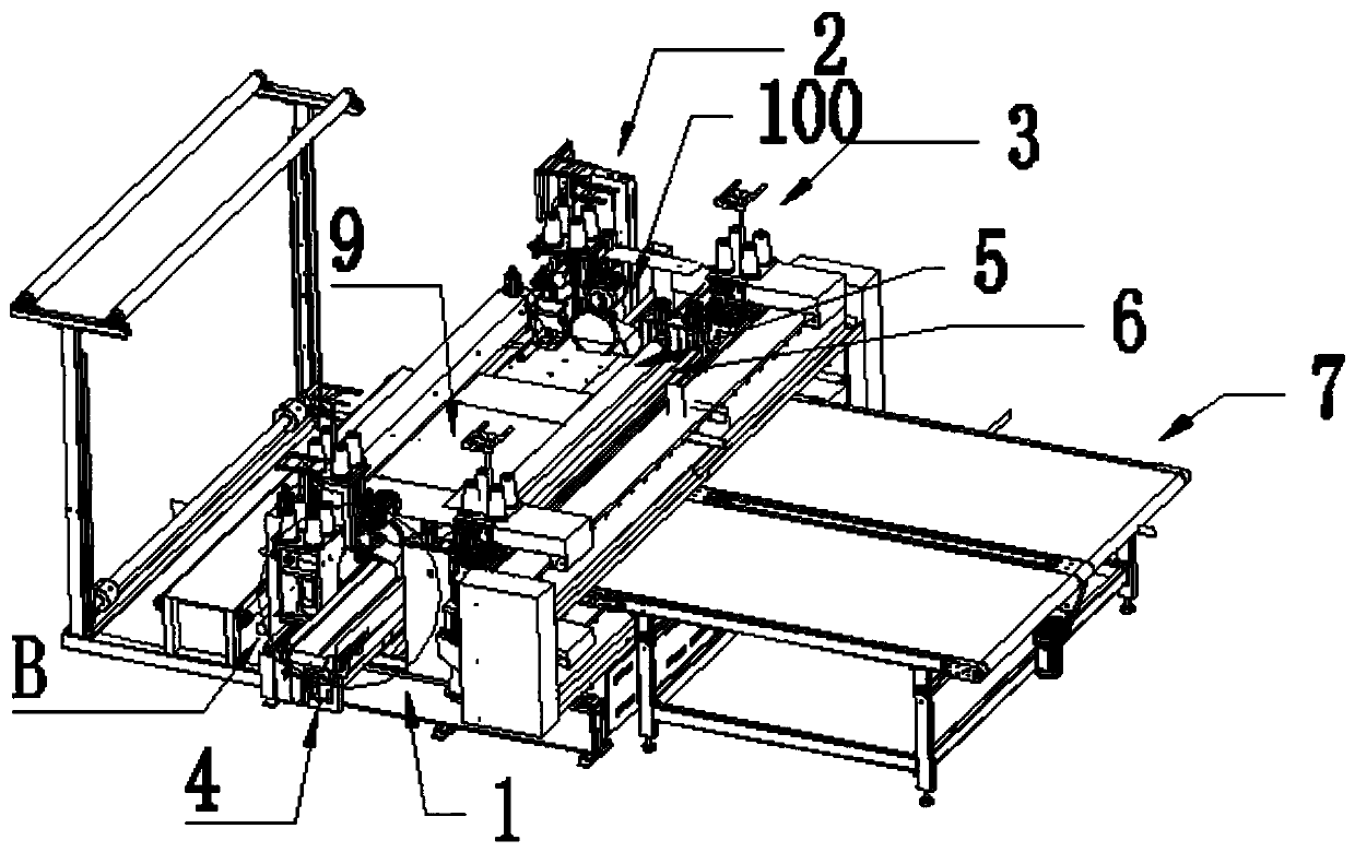 Full-automatic four-side sewing machine