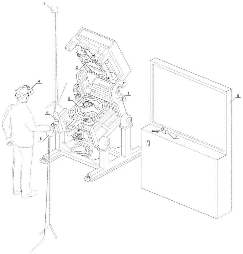 VR training system for automobile steering wheel foaming spraying simulation training and equipment thereof