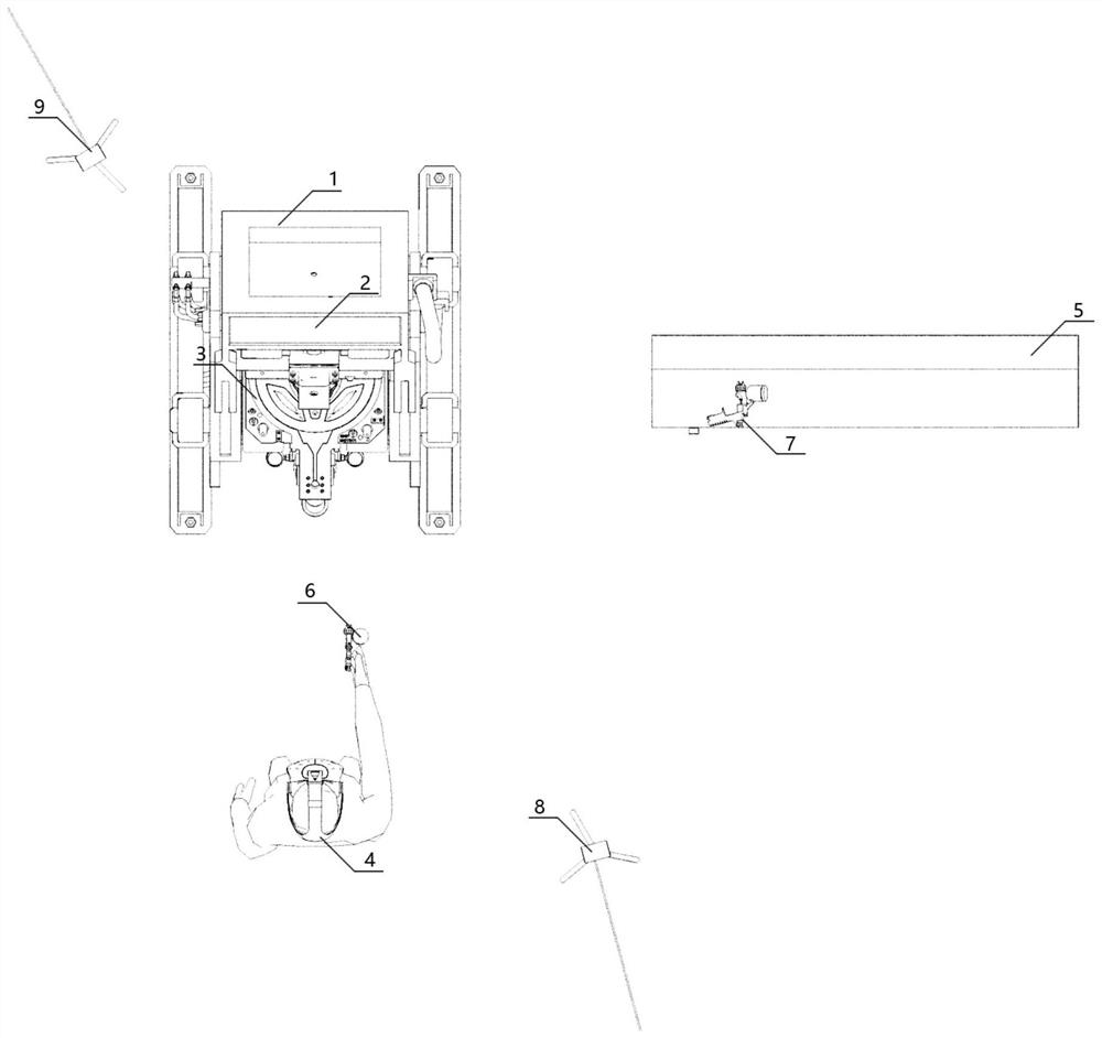 VR training system for automobile steering wheel foaming spraying simulation training and equipment thereof