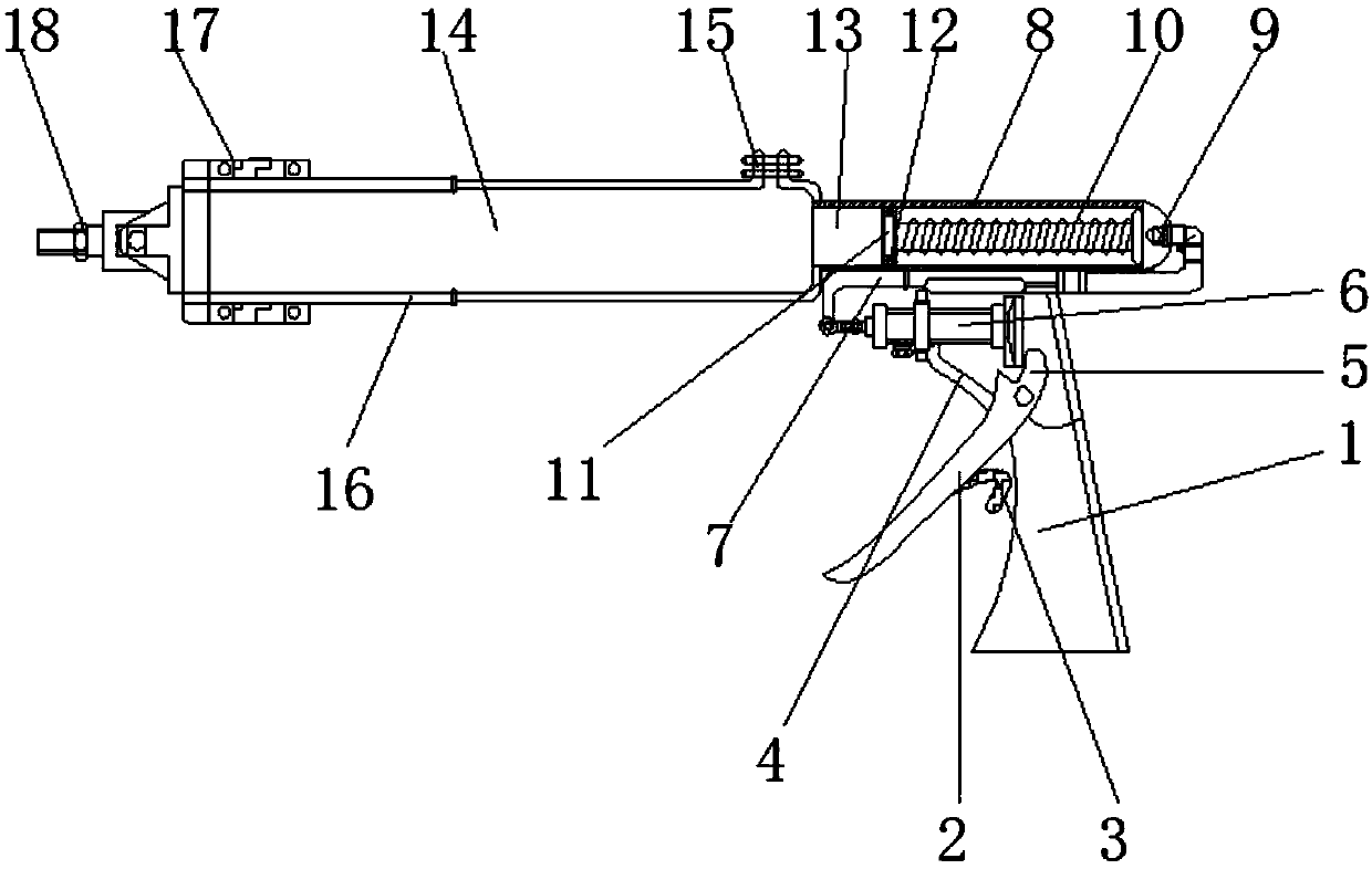 Double-braking combined-type glue gun capable of preventing glue stain