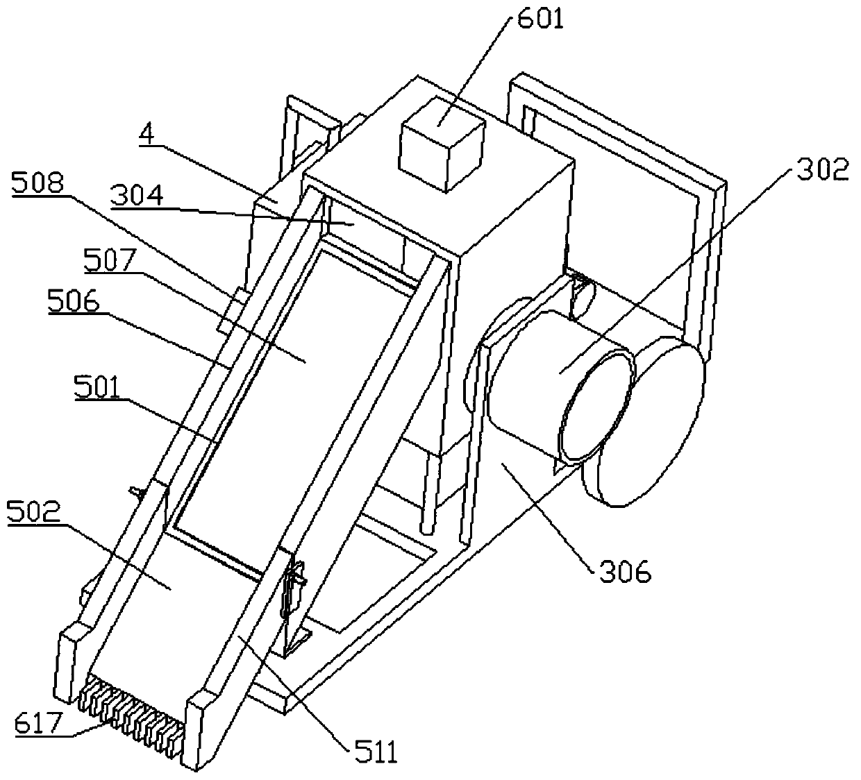 Self-propelled pavement snow shoveling device for municipal engineering