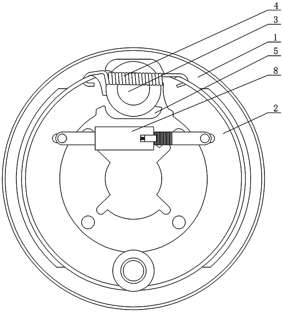 Self-adjustable manually-driven drum brake