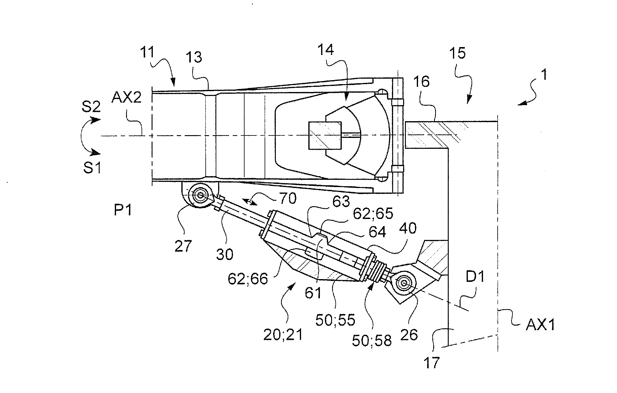 Flapping abutment mechanism for a lift assembly, a rotorcraft rotor including the abutment mechanism, and a rotorcraft