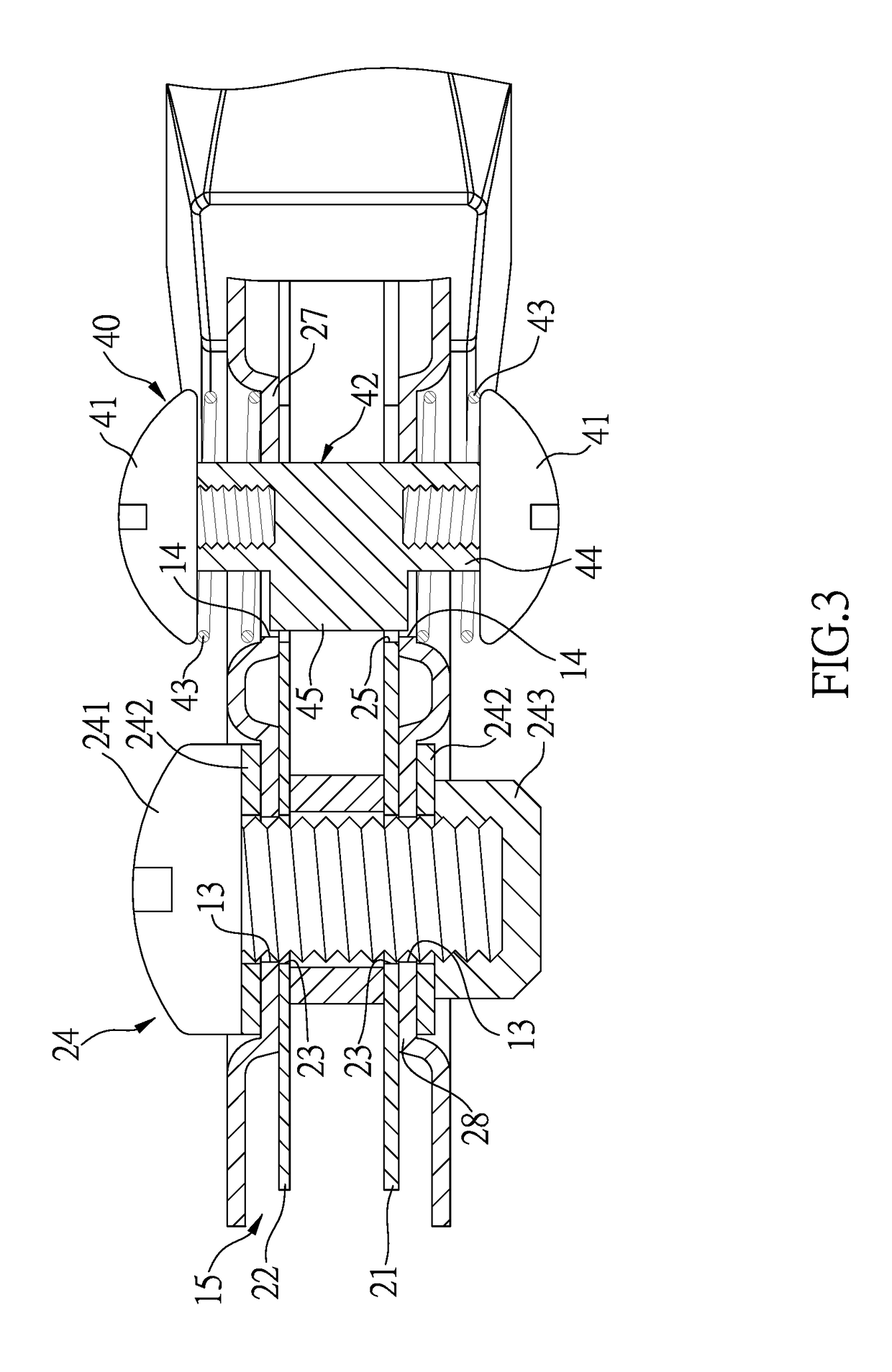 Utility knife assembly with two blades