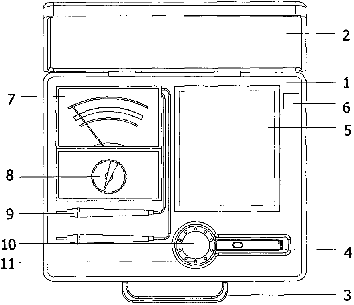 A motor winding detection device for inspectors in large workshops