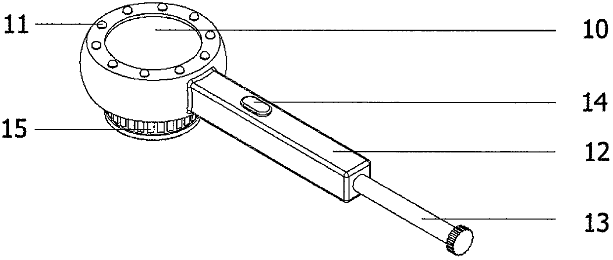 A motor winding detection device for inspectors in large workshops